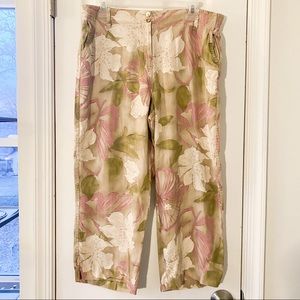 Vintage Kate Hill Silk Floral Capris